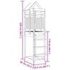 vidaXL Spielturm Braun 52.5 x 85 x 239 cm Massives impr&auml;gniertes Holz
