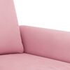 vidaXL 3-tlg. Sofagarnitur mit Kissen Rosa Samt
