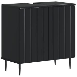 vidaXL Waschbeckenschrank ZWOLLE Schwarz 59,5 x 31,5 x 59 cm