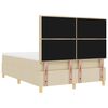 vidaXL Boxspringbett mit Matratze Creme 140 x 190 cm Stoff