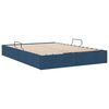 vidaXL Aufbewahrungsbett mit Kopfteil Blau 140 x 190 cm Stoff