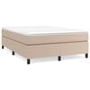 vidaXL Boxspringbettgestell Cappuccino-Braun 140x190 cm Kunstleder