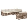 vidaXL Gartensofa-set 8 Stk. Beige Poly-Rattan
