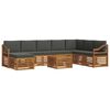 vidaXL Outdoor-Sofagarnitur 9 stk. Natur und Anthrazit