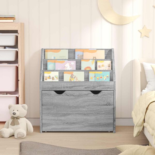 vidaXL Kinderregal Graues Sonoma 60 x 29,5 x 69 cm Holzwerkstoff