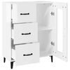 vidaXL Sideboard Hochglanz-Wei&szlig; 69,5x34x90 cm Holzwerkstoff
