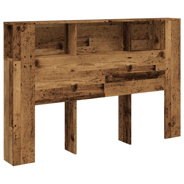 vidaXL Kopfteil mit Stauraum Altholz-Optik 160x18,5x103,5 cm