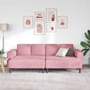 vidaXL Wohnzimmer Couch 3 pcs Rosa