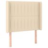 vidaXL Boxspringbett mit Matratze & LED Creme 90x190 cm Stoff