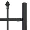 vidaXL Gartenzaun Woerden Grau 240 x 215 cm Pulverbeschichteter Stahl
