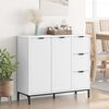 vidaXL Sideboard mit Schubladen Wei&szlig; 89,5 x 33 x 82 cm Holzwerkstoff