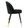 Venture Home Esszimmerst&uuml;hle 2 Stk. Velvet Samt Schwarz und Messing