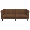 vidaXL 2-Sitzer Sofa Braun Kunstleder Wildleder-Optik