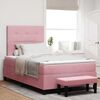 vidaXL Boxspringbett mit Matratze mit Kopfteil Rosa 120 x 190 cm Samt