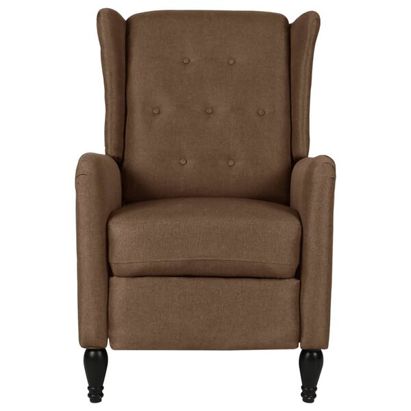 vidaXL Massagesessel Verstellbar Braun Stoff