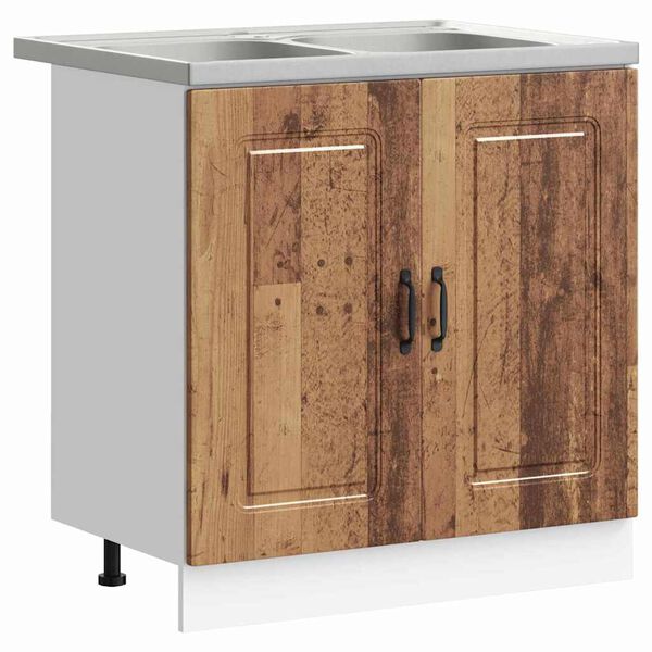 vidaXL K&uuml;chenschrank Kalmar Altholz 80 x 46 x 81.5 cm Holzwerkstoff