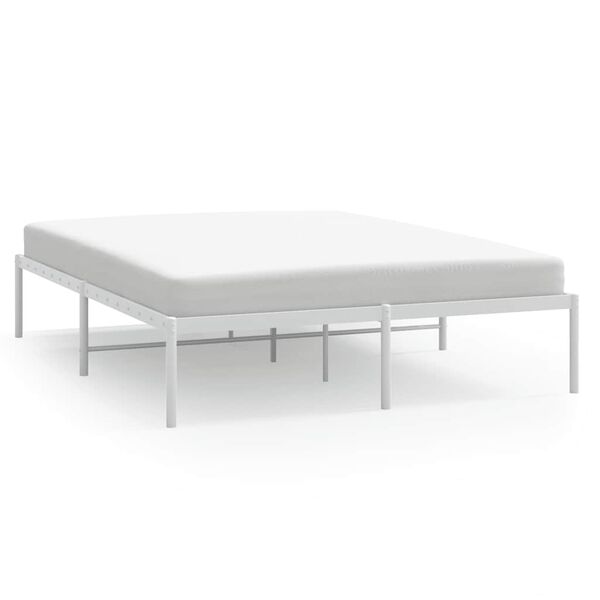 vidaXL Bettgestell Metall Wei&szlig; 140x200 cm