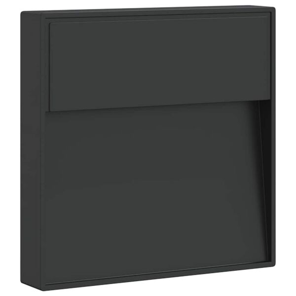 vidaXL LED-Au&szlig;enwandleuchte Schwarz Aluminiumdruckguss