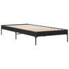 vidaXL Bettgestell Schwarz 90x190 cm Holzwerkstoff und Metall