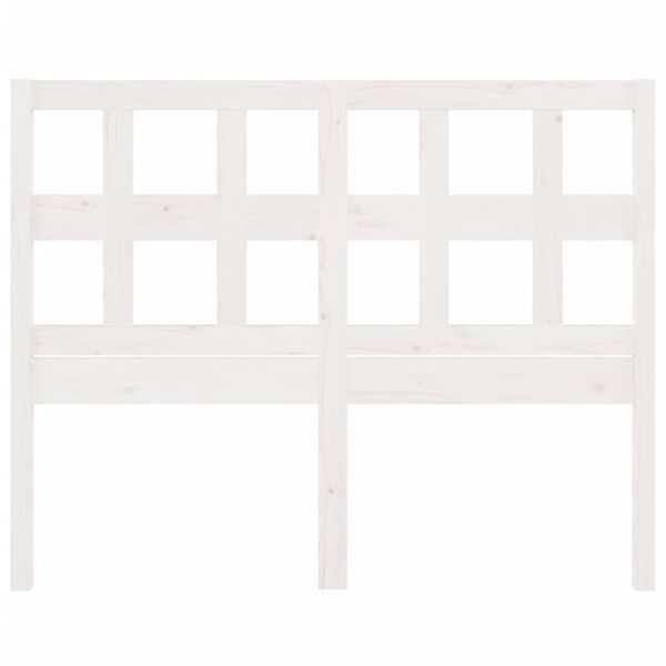 vidaXL Kopfteil Weiß 205,5x4x100 cm Massivholz Kiefer