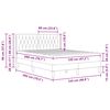 vidaXL Bettgestell mit Matratze Hellgrau 120 x 200 cm Samt