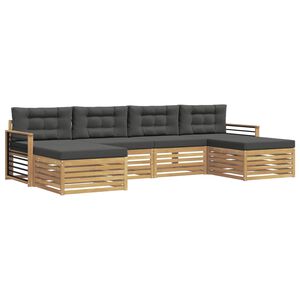 vidaXL Outdoor-Sofagarnitur 6 stk. Wei&szlig; und Anthrazit