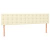 vidaXL LED Kopfteil Creme 180x5x78/88 cm Kunstleder