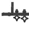 vidaXL Schiebet&uuml;rbeschlag-Set 427 cm Stahl Schwarz