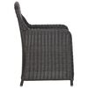 vidaXL Gartenst&uuml;hle 2 Stk. mit Teetisch Poly Rattan Schwarz