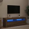 vidaXL TV-Schrank mit LED Artisan-Eiche 120x35x40 cm Holzwerkstoff