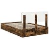 vidaXL Aufbewahrungsbett Ger&auml;ucherte Eiche 120 x 200 cm Holzwerkstoff