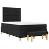 vidaXL Boxspringbett mit Matratze Schwarz 120 x 200 cm Stoff
