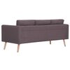 vidaXL 2-tlg. Sofagarnitur Stoff Taupe