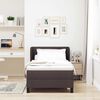 vidaXL Boxspringbett mit Matratze Dunkelbraun 90 x 200 cm Stoff