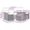vidaXL Gartensofa-set mit Kissen mit Kissen 7 pcs Hellgrau Poly Rattan