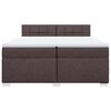 vidaXL Boxspringbett mit Matratze Dunkelbraun 200x200 cm Stoff