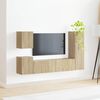 vidaXL TV-Schrankset Wandmontiert 4 pcs Sonoma-Eiche Holzwerkstoff