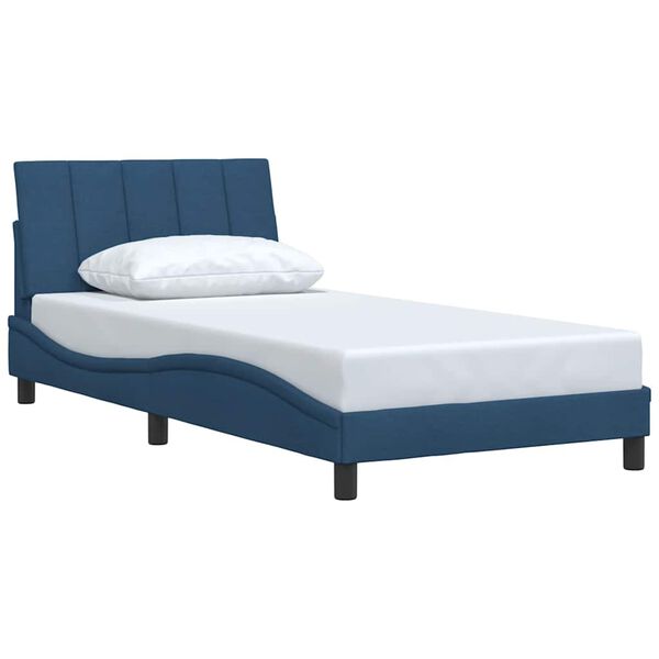 vidaXL Bettgestell ohne Matratze "Hanko" Blau 100x200 cm Stoff