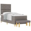 vidaXL Boxspringbett mit Kopfteil Taupe 200 x 80 cm Stoff