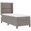 vidaXL Boxspringbett mit Matratze mit Kopfteil Taupe 80 x 200 cm Stoff