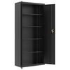 vidaXL Aktenschrank Schwarz 90x40x240 cm Stahl