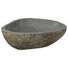 vidaXL Flusssteinwaschbecken Hellgrau 52 x 40 x 15 cm Flussstein