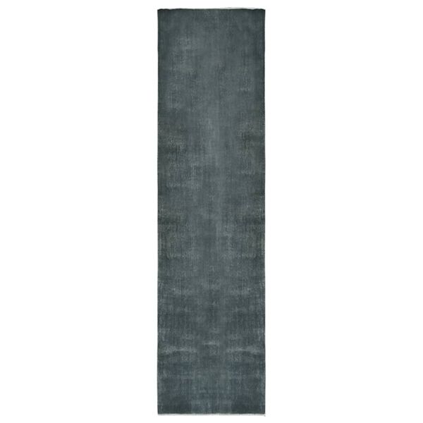 vidaXL Teppichl&auml;ufer Waschbar Faltbar Grau 100x400 cm Polyester