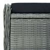 vidaXL 3-tlg. Garten-Lounge-Set mit Auflagen Poly Rattan Hellgrau