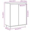 vidaXL Sideboard Schwarz 60x34x75 cm Massivholz Kiefer