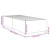 vidaXL Bettgestell ohne Matratze Creme 90x190 cm Stoff