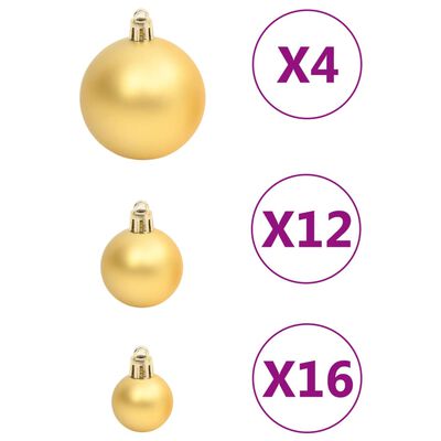 vidaXL 111-tlg. Weihnachtskugel-Set Golden Polystyrol