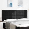 vidaXL LED Kopfteil mit LED-Lichtleisten Schwarz 200 cm Polyester