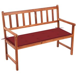 vidaXL Gartenbank mit Auflage 120 cm Massivholz Akazie
