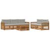 vidaXL Outdoor-Sofagarnitur 6 stk. Natur und Hellgrau
